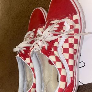 Red & white checkered Vans